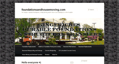 Desktop Screenshot of foundationsandhousemoving.com